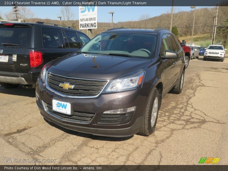 Cyber Grey Metallic / Dark Titanium/Light Titanium 2014 Chevrolet Traverse LS AWD