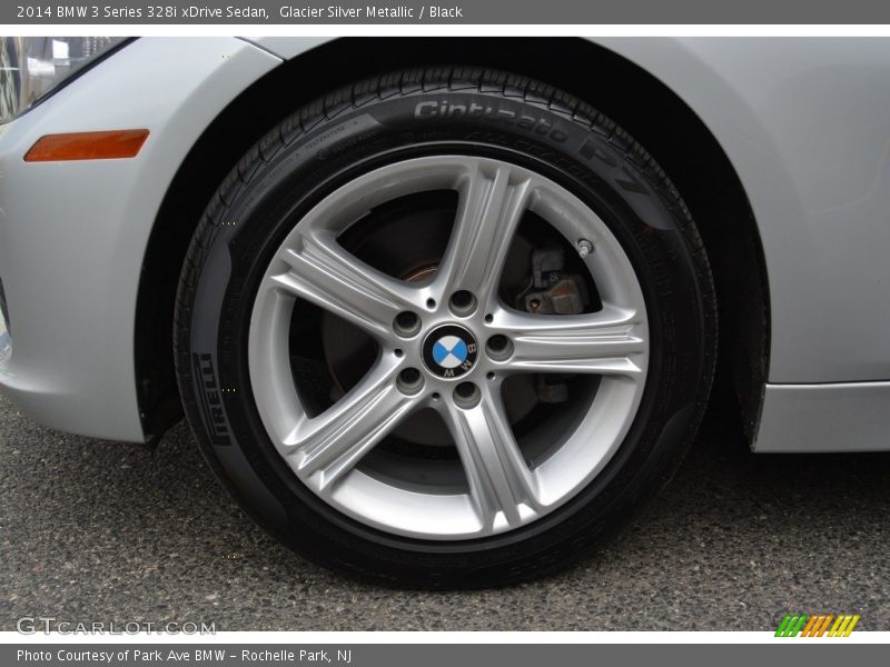 Glacier Silver Metallic / Black 2014 BMW 3 Series 328i xDrive Sedan