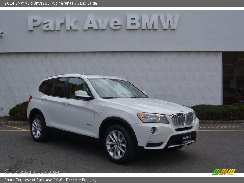 Alpine White / Sand Beige 2014 BMW X3 xDrive28i