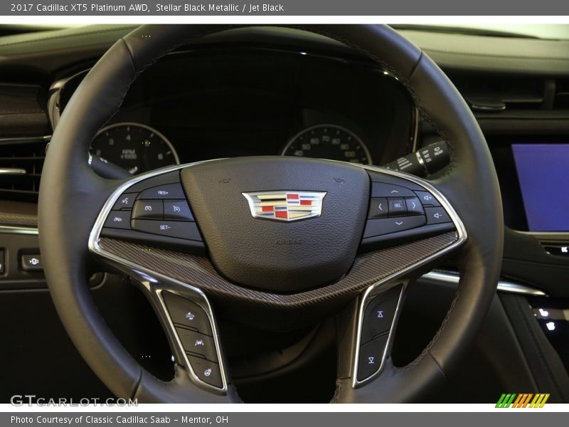Stellar Black Metallic / Jet Black 2017 Cadillac XT5 Platinum AWD