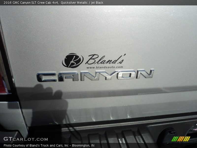 Quicksilver Metallic / Jet Black 2016 GMC Canyon SLT Crew Cab 4x4