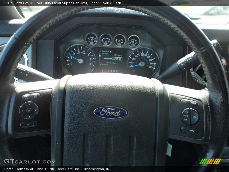 Ingot Silver / Black 2015 Ford F250 Super Duty Lariat Super Cab 4x4