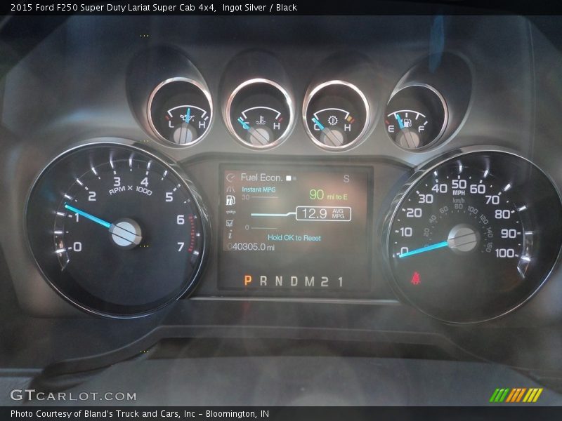 Ingot Silver / Black 2015 Ford F250 Super Duty Lariat Super Cab 4x4
