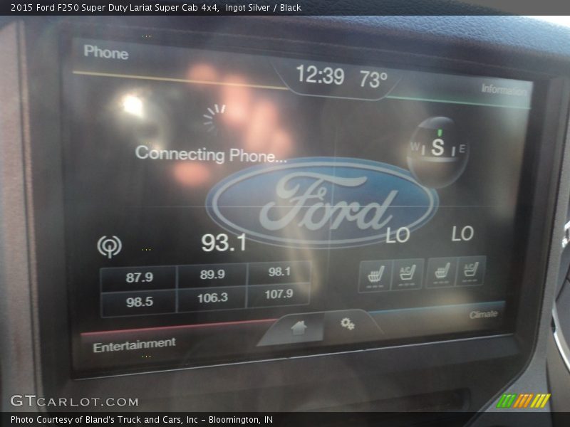 Ingot Silver / Black 2015 Ford F250 Super Duty Lariat Super Cab 4x4