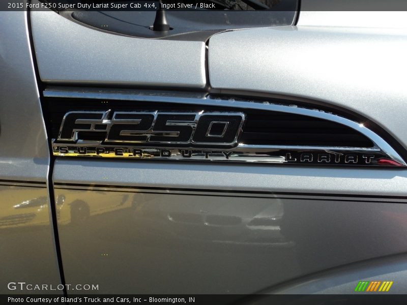 Ingot Silver / Black 2015 Ford F250 Super Duty Lariat Super Cab 4x4