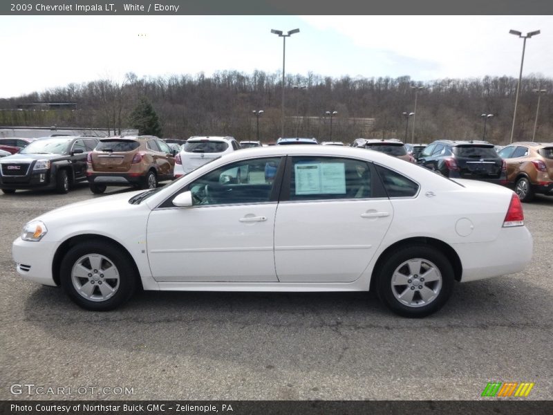 White / Ebony 2009 Chevrolet Impala LT