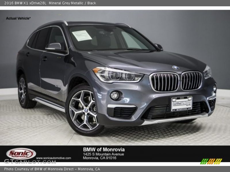 Mineral Grey Metallic / Black 2016 BMW X1 xDrive28i