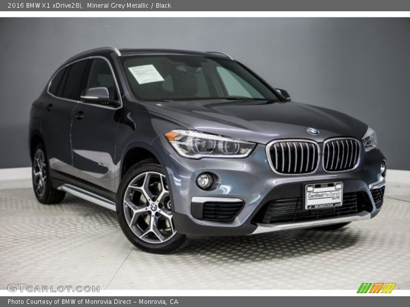 Mineral Grey Metallic / Black 2016 BMW X1 xDrive28i