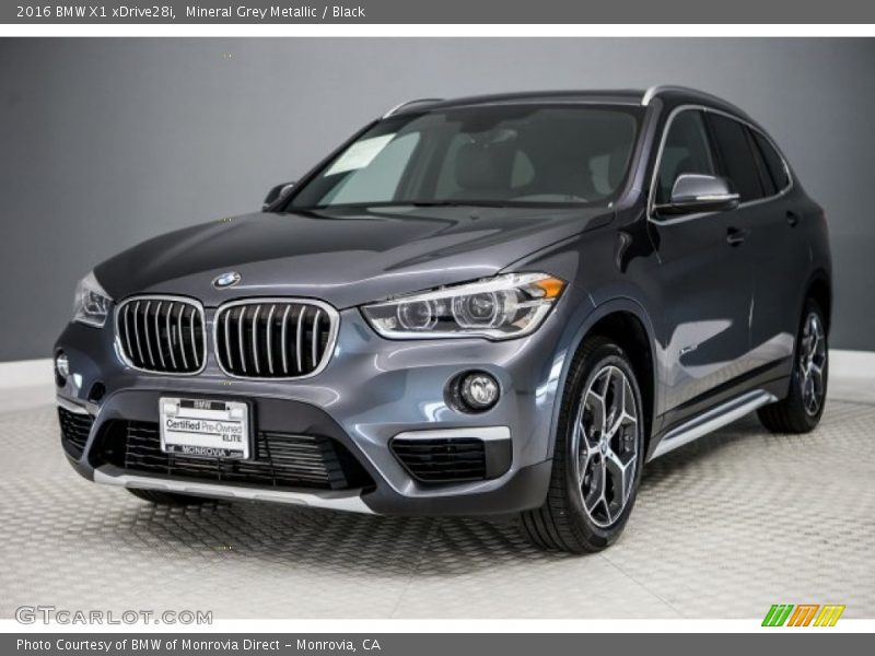 Mineral Grey Metallic / Black 2016 BMW X1 xDrive28i