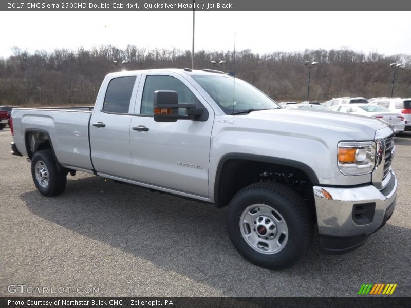 Quicksilver Metallic / Jet Black 2017 GMC Sierra 2500HD Double Cab 4x4