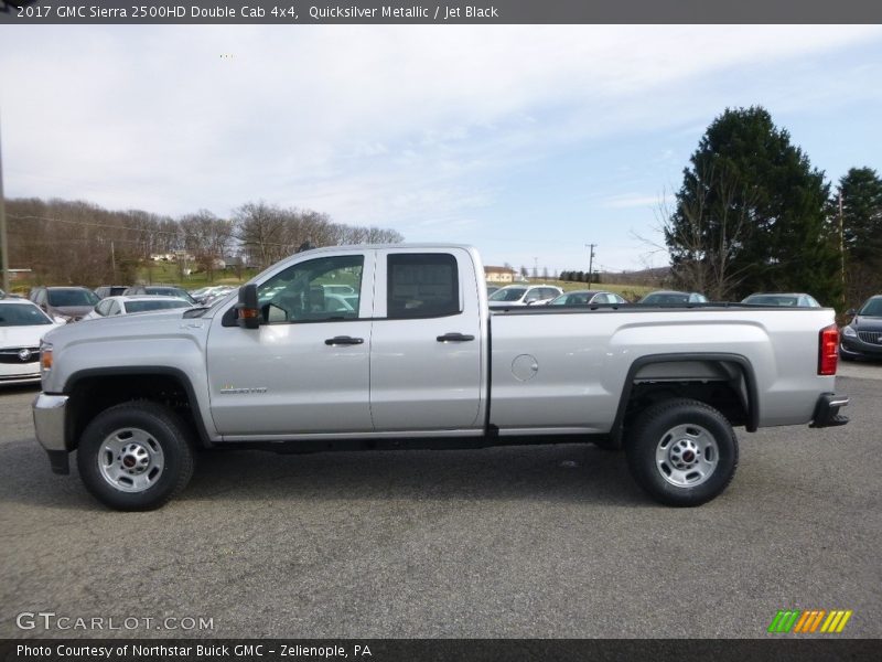 Quicksilver Metallic / Jet Black 2017 GMC Sierra 2500HD Double Cab 4x4