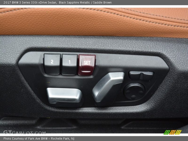 Black Sapphire Metallic / Saddle Brown 2017 BMW 3 Series 330i xDrive Sedan