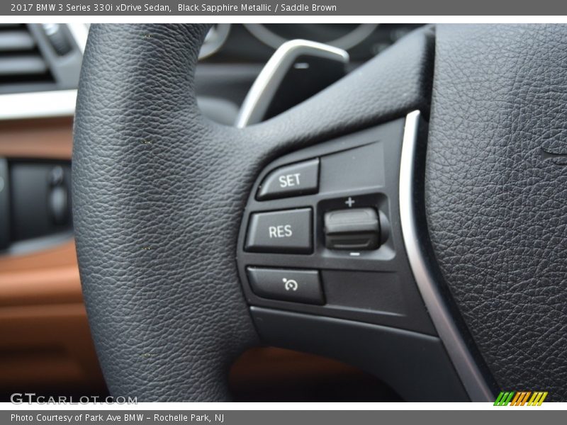 Black Sapphire Metallic / Saddle Brown 2017 BMW 3 Series 330i xDrive Sedan