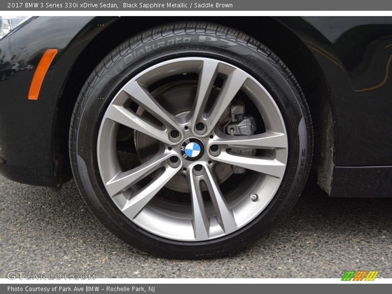 Black Sapphire Metallic / Saddle Brown 2017 BMW 3 Series 330i xDrive Sedan