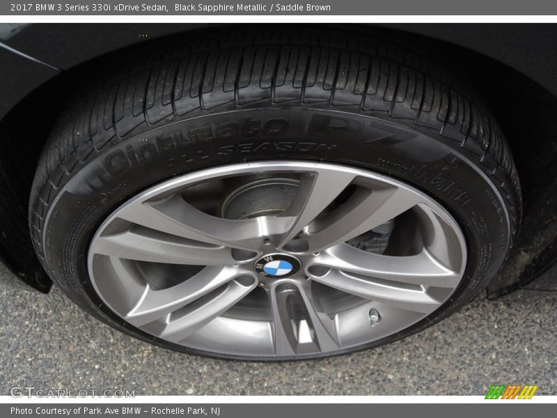 Black Sapphire Metallic / Saddle Brown 2017 BMW 3 Series 330i xDrive Sedan