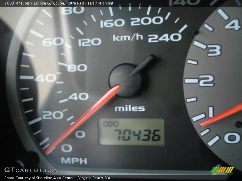 Ultra Red Pearl / Midnight 2003 Mitsubishi Eclipse GS Coupe