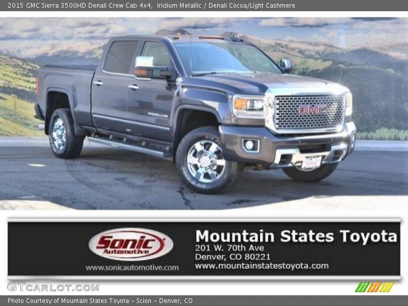 Iridium Metallic / Denali Cocoa/Light Cashmere 2015 GMC Sierra 3500HD Denali Crew Cab 4x4