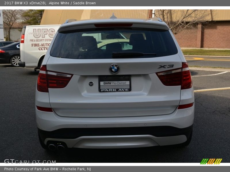 Alpine White / Saddle Brown 2017 BMW X3 xDrive28i