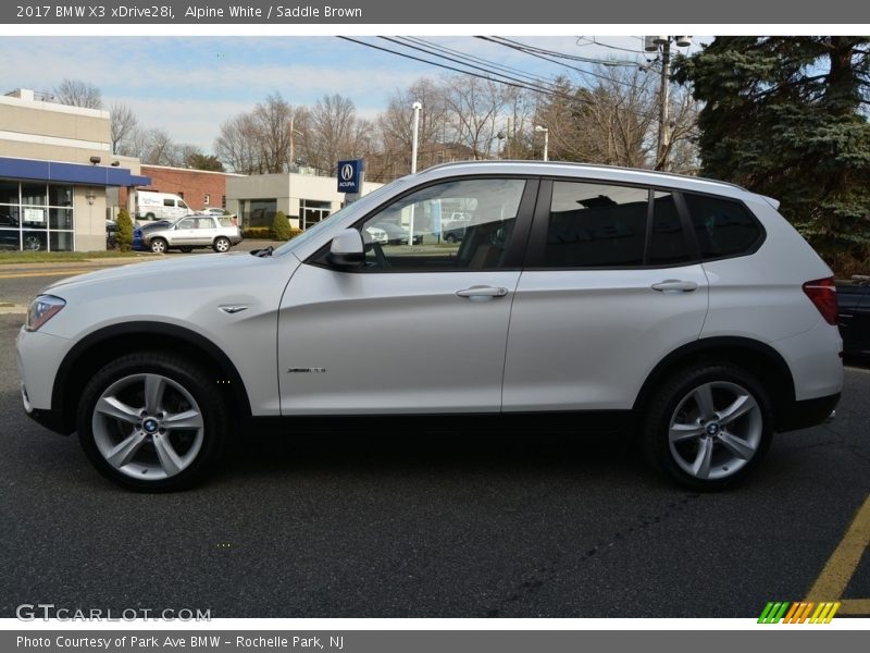 Alpine White / Saddle Brown 2017 BMW X3 xDrive28i