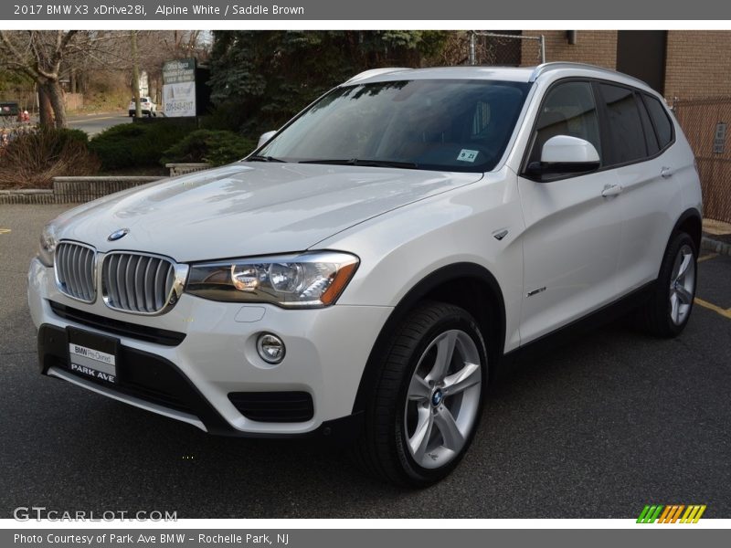 Alpine White / Saddle Brown 2017 BMW X3 xDrive28i
