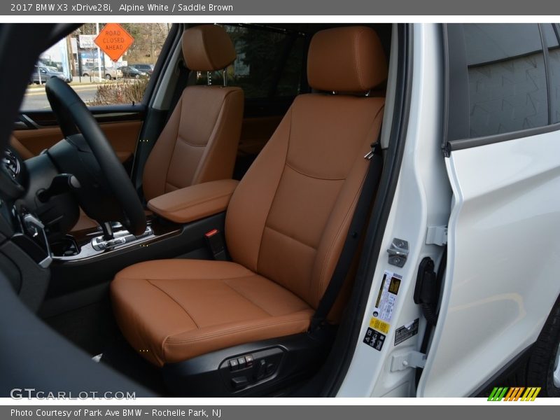 Alpine White / Saddle Brown 2017 BMW X3 xDrive28i