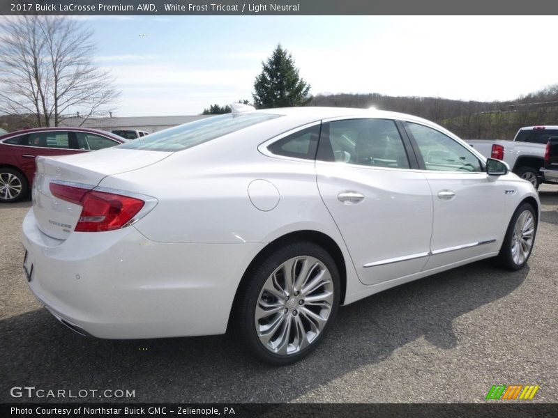 White Frost Tricoat / Light Neutral 2017 Buick LaCrosse Premium AWD