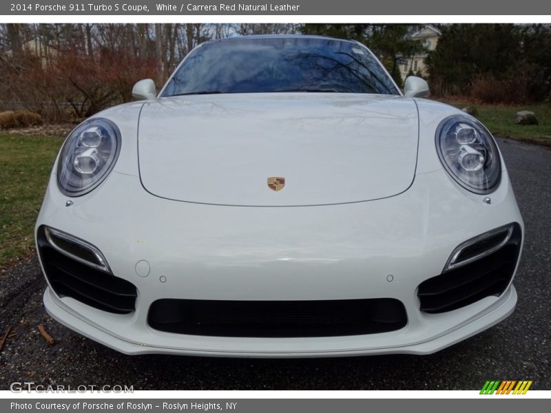 White / Carrera Red Natural Leather 2014 Porsche 911 Turbo S Coupe