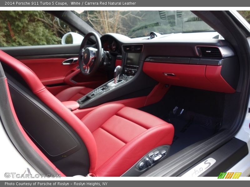 White / Carrera Red Natural Leather 2014 Porsche 911 Turbo S Coupe