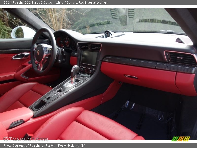 White / Carrera Red Natural Leather 2014 Porsche 911 Turbo S Coupe