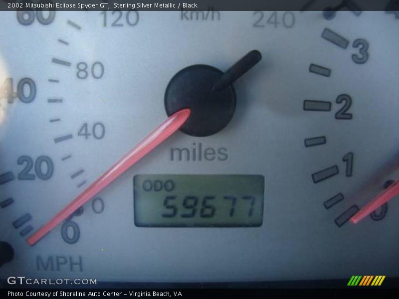 Sterling Silver Metallic / Black 2002 Mitsubishi Eclipse Spyder GT