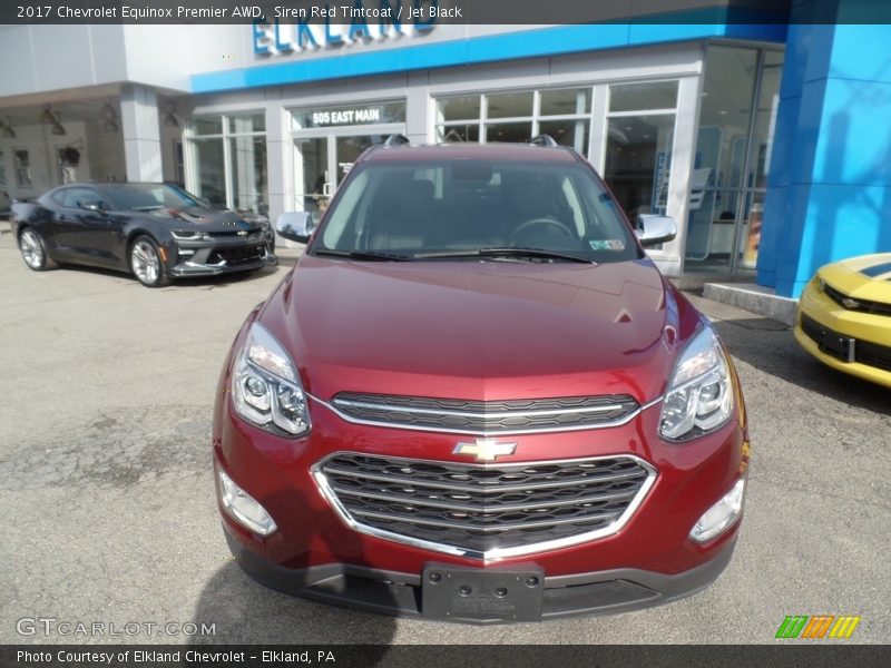 Siren Red Tintcoat / Jet Black 2017 Chevrolet Equinox Premier AWD