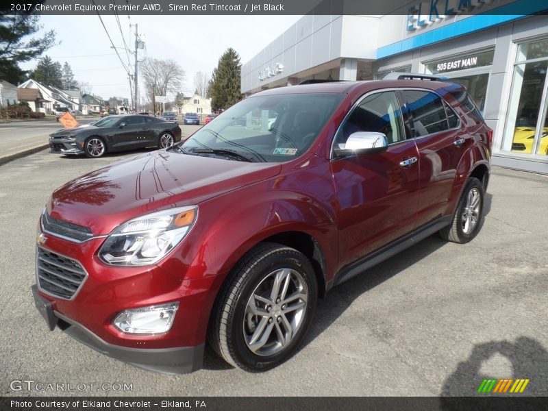 Siren Red Tintcoat / Jet Black 2017 Chevrolet Equinox Premier AWD