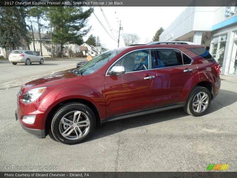 Siren Red Tintcoat / Jet Black 2017 Chevrolet Equinox Premier AWD