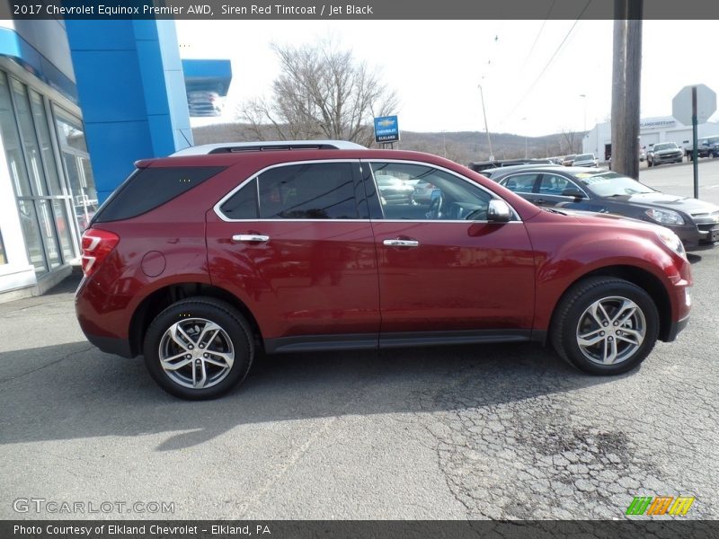 Siren Red Tintcoat / Jet Black 2017 Chevrolet Equinox Premier AWD