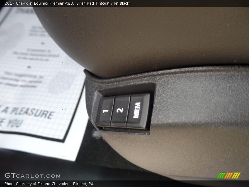 Siren Red Tintcoat / Jet Black 2017 Chevrolet Equinox Premier AWD