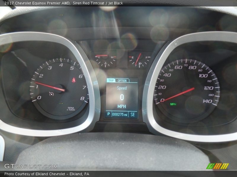 Siren Red Tintcoat / Jet Black 2017 Chevrolet Equinox Premier AWD
