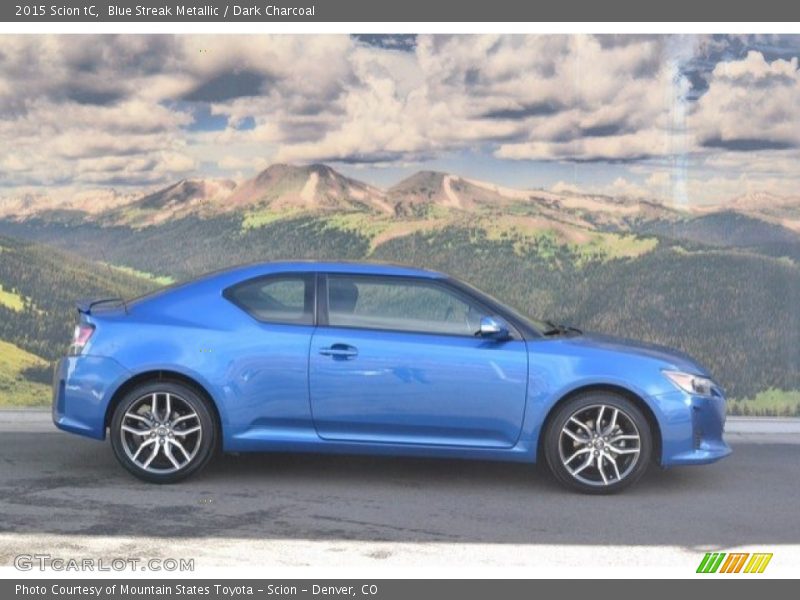 Blue Streak Metallic / Dark Charcoal 2015 Scion tC