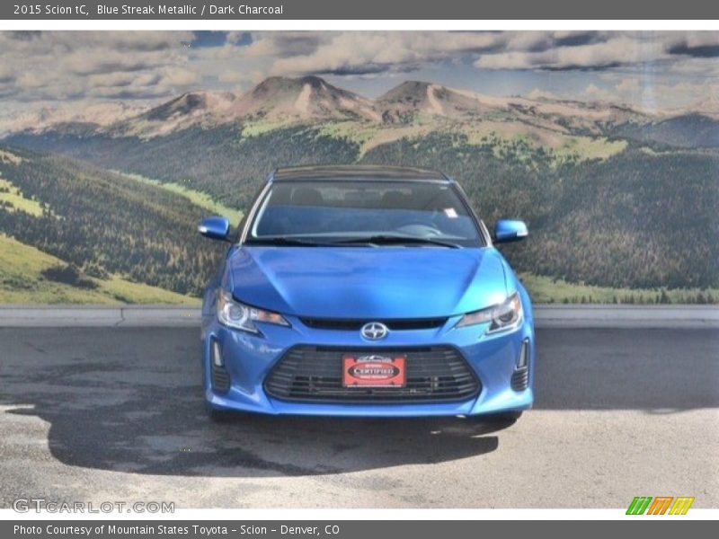 Blue Streak Metallic / Dark Charcoal 2015 Scion tC