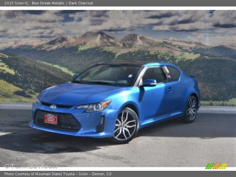 Blue Streak Metallic / Dark Charcoal 2015 Scion tC