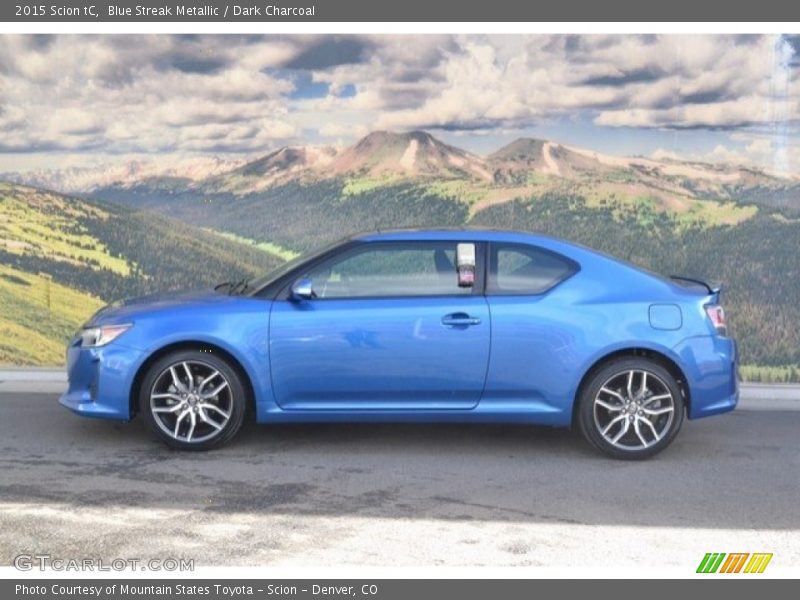 Blue Streak Metallic / Dark Charcoal 2015 Scion tC