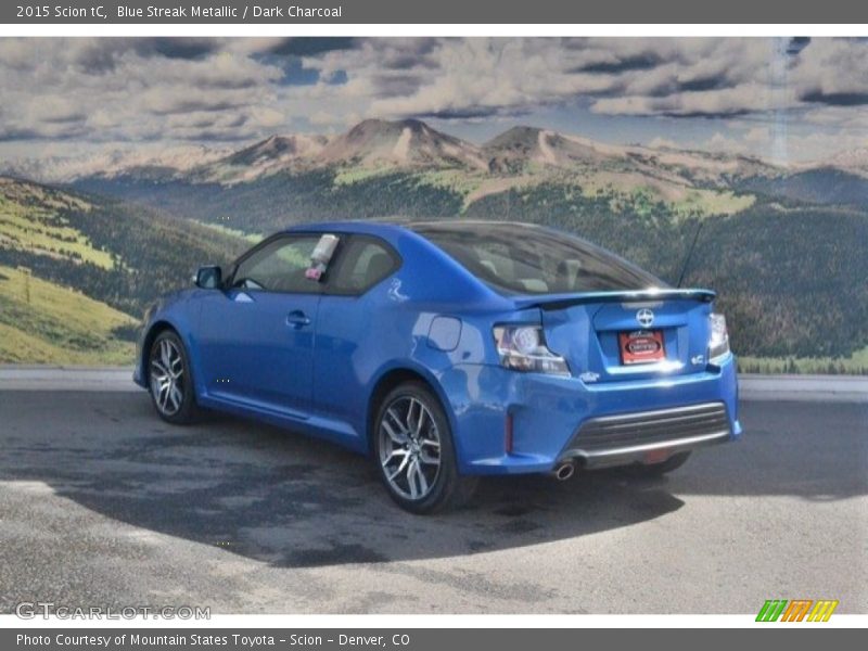 Blue Streak Metallic / Dark Charcoal 2015 Scion tC