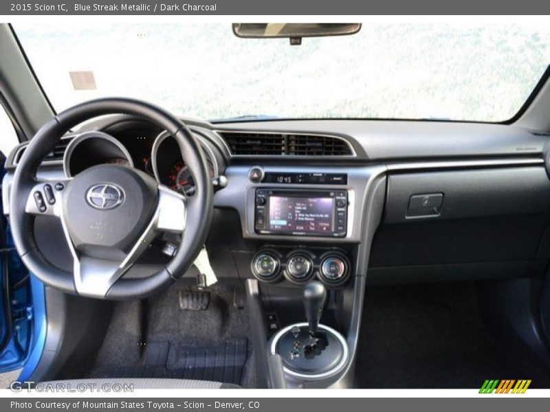 Blue Streak Metallic / Dark Charcoal 2015 Scion tC