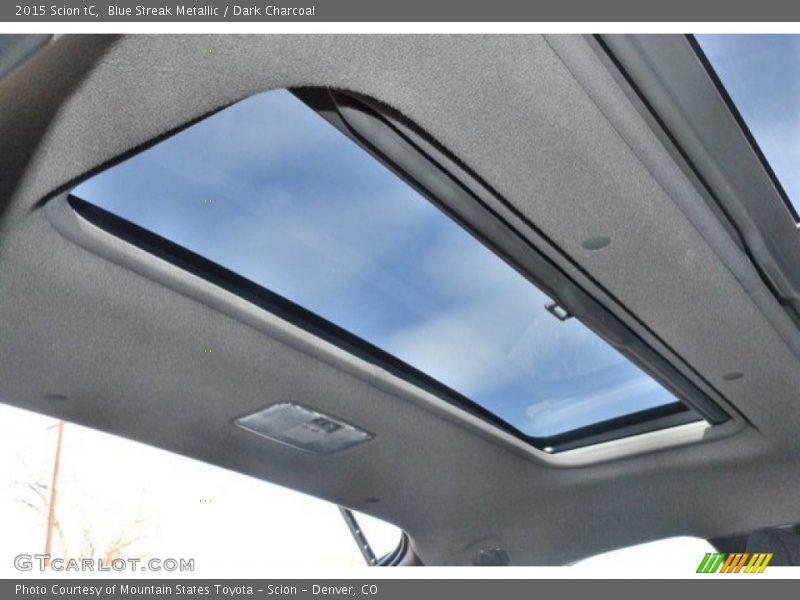 Blue Streak Metallic / Dark Charcoal 2015 Scion tC
