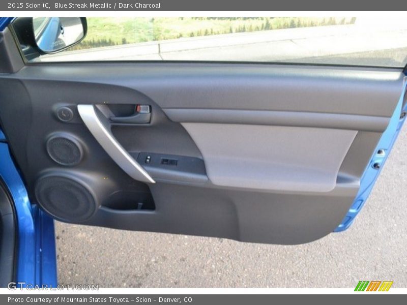 Blue Streak Metallic / Dark Charcoal 2015 Scion tC