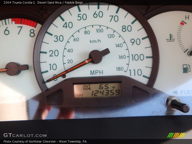 Desert Sand Mica / Pebble Beige 2004 Toyota Corolla S