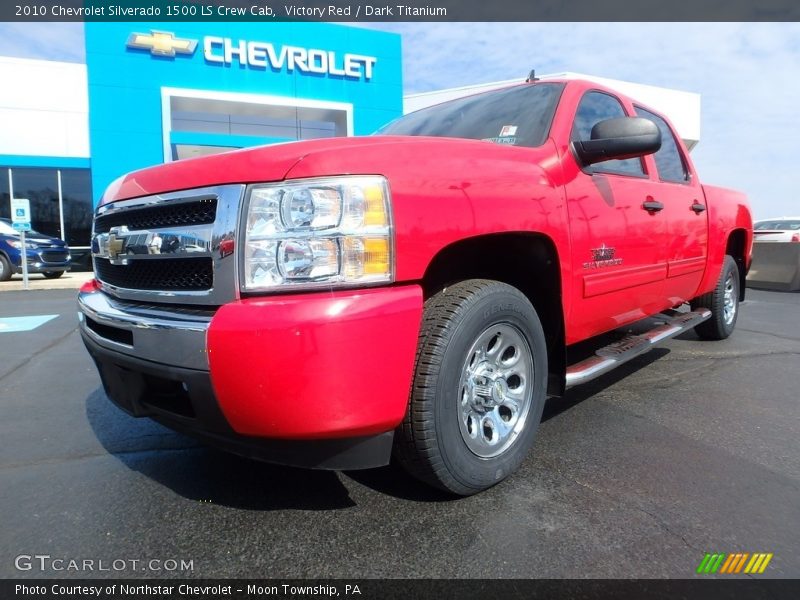 Victory Red / Dark Titanium 2010 Chevrolet Silverado 1500 LS Crew Cab