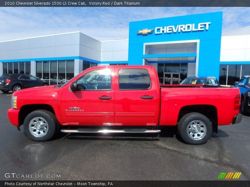 Victory Red / Dark Titanium 2010 Chevrolet Silverado 1500 LS Crew Cab