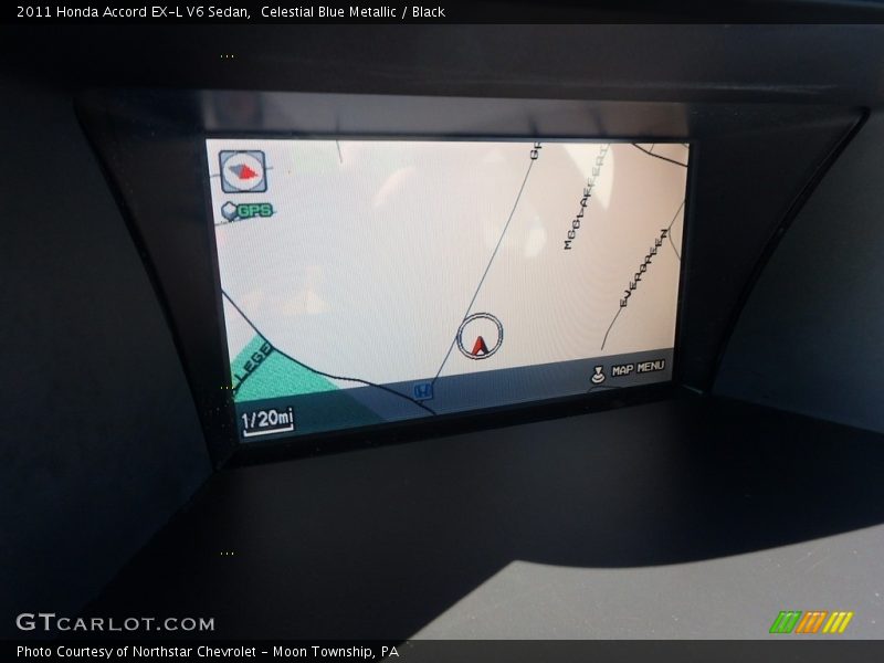 Celestial Blue Metallic / Black 2011 Honda Accord EX-L V6 Sedan