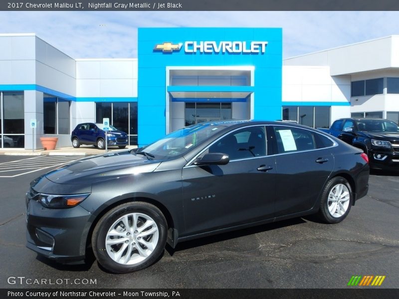 Nightfall Gray Metallic / Jet Black 2017 Chevrolet Malibu LT