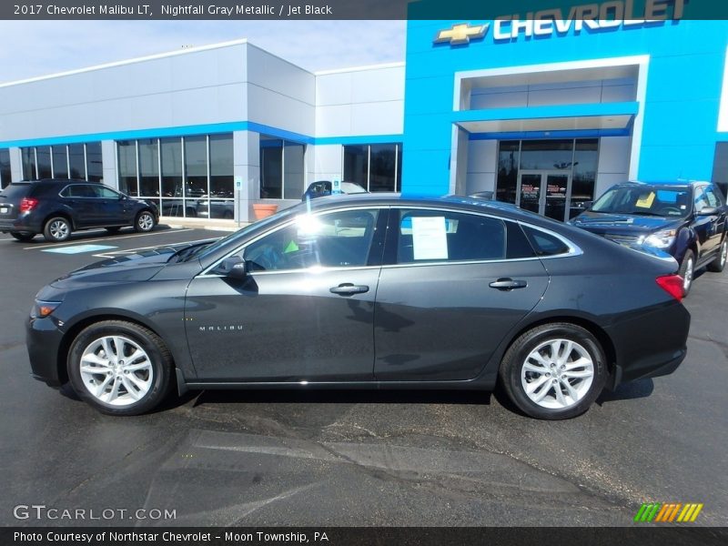 Nightfall Gray Metallic / Jet Black 2017 Chevrolet Malibu LT